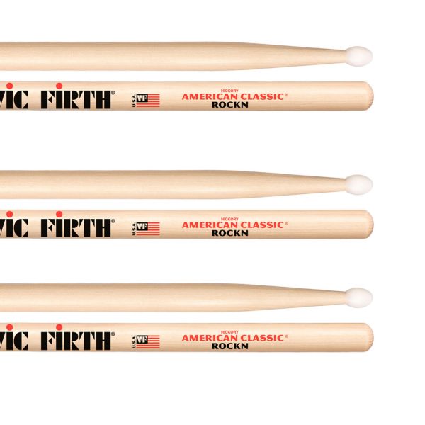 Combo baquetas Vic Firth 27600 Punta Nylon x 3 unidades