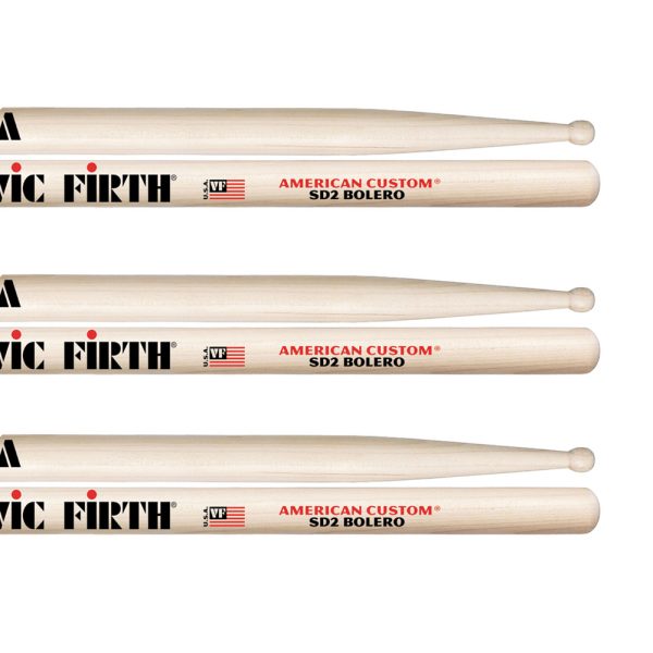 Combo baquetas Vic Firth SD2 x 3 unidades