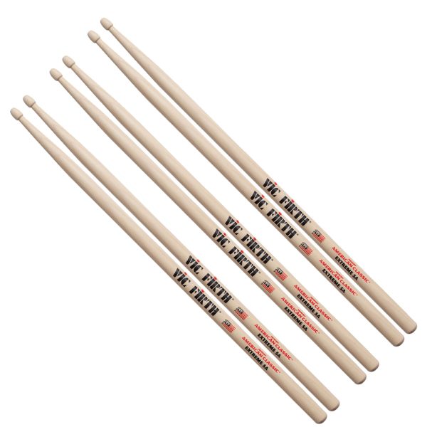 Combo baquetas Vic Firth 24000 Extreme x 3 unidades