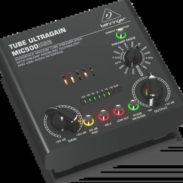 Preamplificador Behringer MIC500USB intarfaz audio tubos