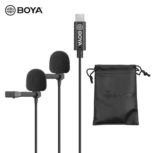 Boya M3D Micrófono Solapa doble USB-C Android iPad Pro Mac