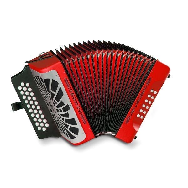 Hohner REY VALLENATO Acordeon Rojo 5 LETRAS BESAS