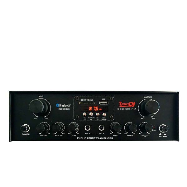 Pro dj BCB-120-FM Amplificador 2 entradas Bluetooh FM 120 w