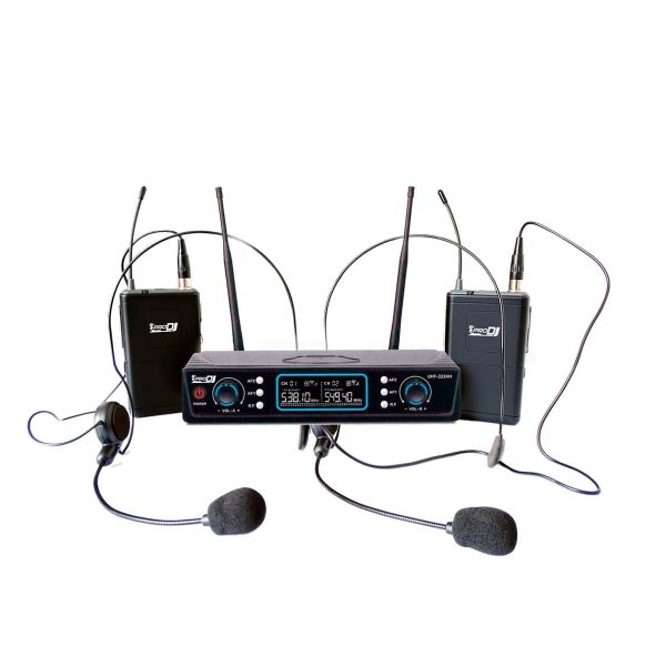 Micrófono Pro dj UHF-322HH doble transmisor bodypack