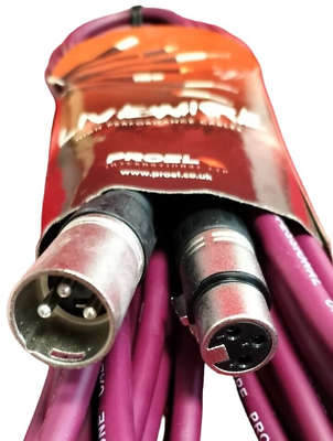 Proel BROAD350LU10PU Cable Livewire XLR Morado 10M