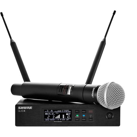 Shure QLXD24/SM58 Micrófono De mano vocal SM58 Inalámbrico