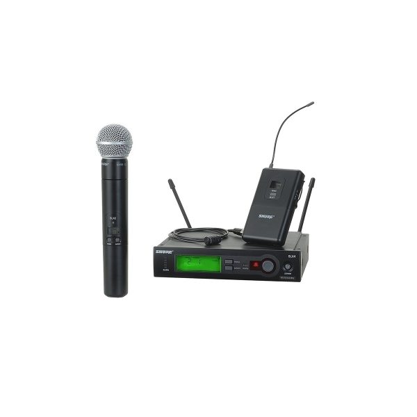 Shure SLX124/85/SM58 Micrófonos Solapa mano Inalámbricos