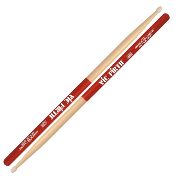 Baquetas Vic Firth 5ANVICGRIP American Punta Nylon