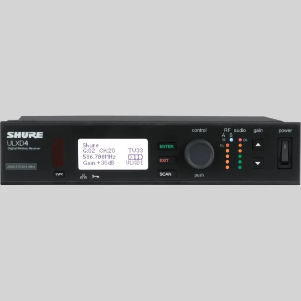 Shure ULXD4 Receptor Rack Salida Xlr
