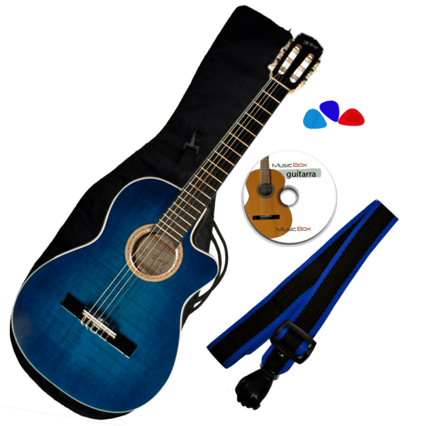 Guitarra R Cruz BOQUETE Acustica Cutaway Negro