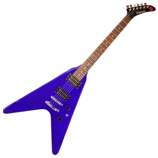 Guitarra Chateau C08FV1 electrica flying V Azul