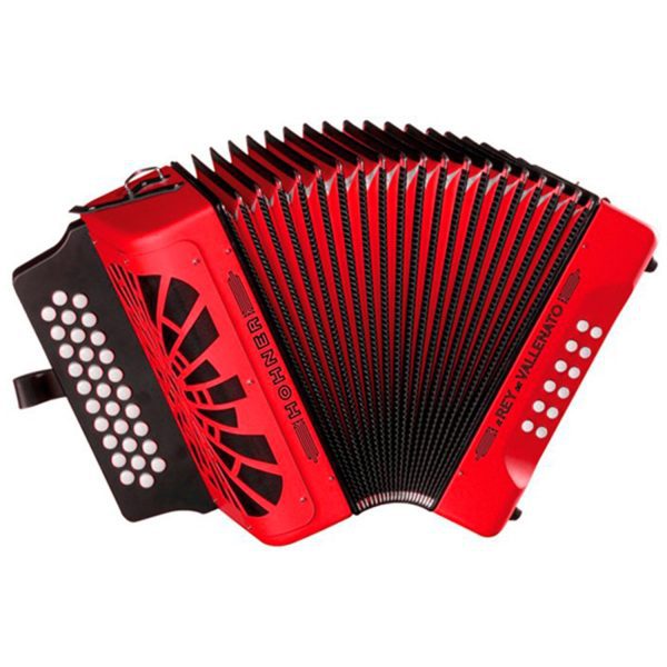 Acordeon Hohner A4924 Rey Vallenato Rojo GCF