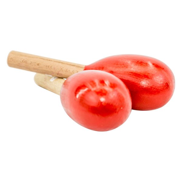 Maracas Nacional MA4N Medianas 4 Rojo Madera
