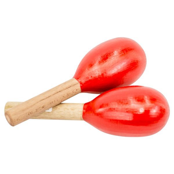 Maracas Nacional MA5N Grandes Rojo Madera