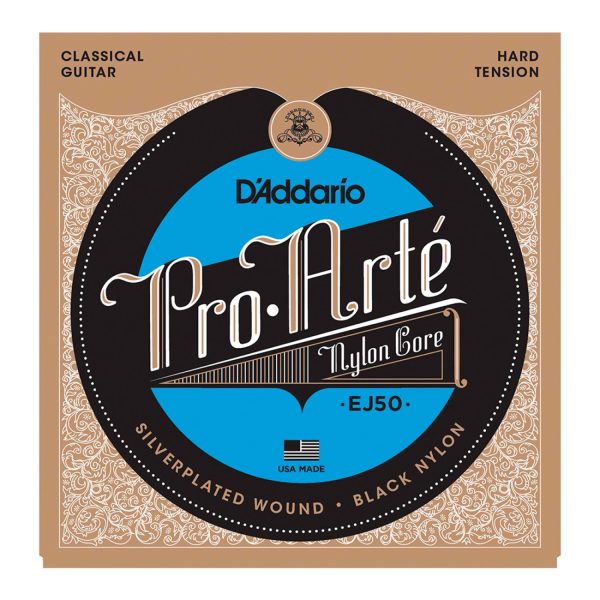 Encordado D'Addario EJ50 Guitarra clasica  Nylon Tension Fuerte