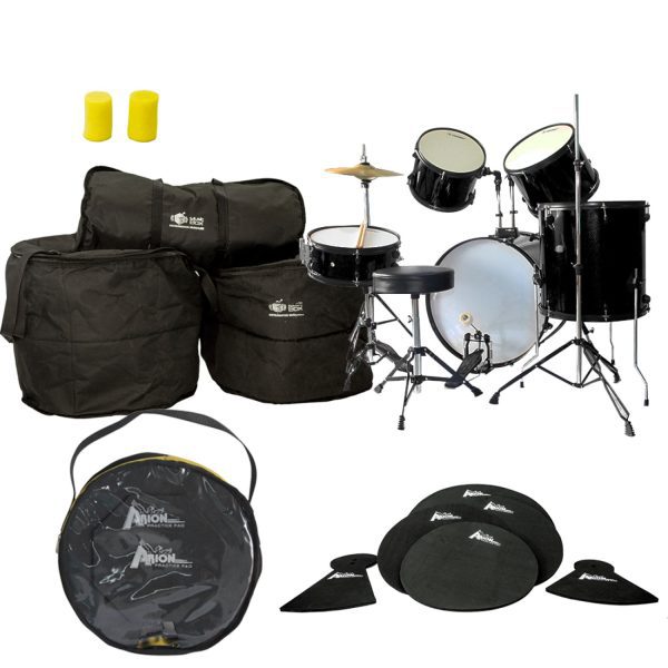 Combo Yamaki CZ Bateria Sordinas Accesorios Negro