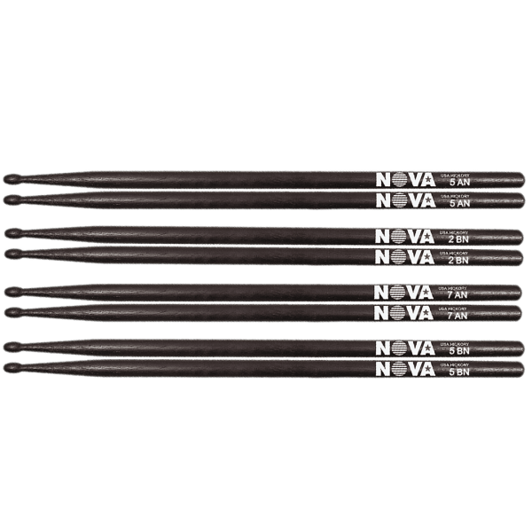Baquetas Vic Firth 16386 Nova Punta Nylon Negro Madera
