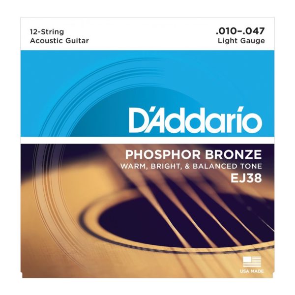 Encordado D'Addario EJ38 Guitarra Electroacustica   12C