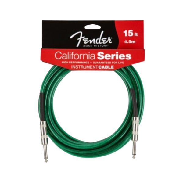 Cable Fender FGC15G Instrumento 6.3 / 6.3 Verde 5M