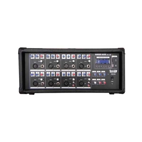 Consola Pro Dj EM825 Mezclador audio activa Negro  300W