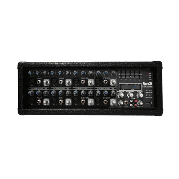 Consola Pro Dj PC818USB Mezclador audio activa Negro  240W