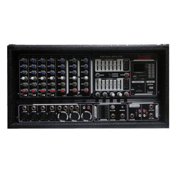 Consola Pro Dj PM740AMP3FM mezclador audio Activa   500W