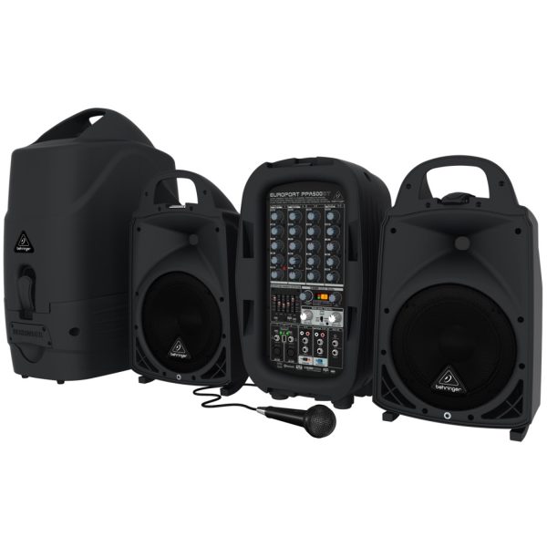 Sistema Behringer PPA500BT Sonido 6Ch Portable Verde  500W