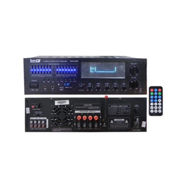 Amplificador Pro Dj RA2150B sonido Radio Negro 300W