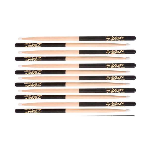 Baquetas Zildjian 5BNB6PK 6 Pares NEGRO Nylon