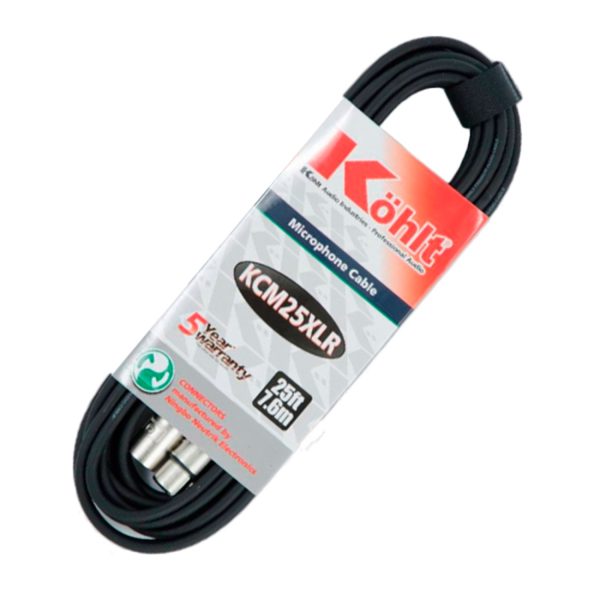 Cable Kohlt KCM25XLR Micrófono XLR / XLR 8M