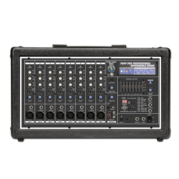 Consola Topp Pro TPM8250NEGRO mezclador audio   300W