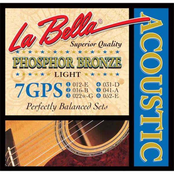 Encordado La Bella 7GPS Guitarra Acustica  Bronce