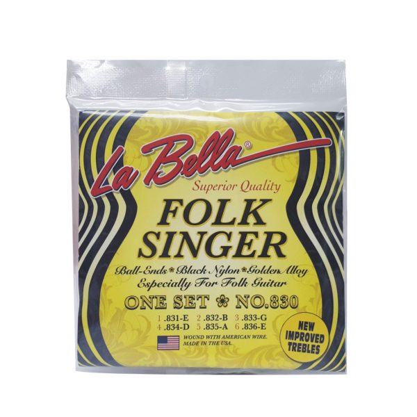 Encordado La Bella LB0830 Folk  Nylon