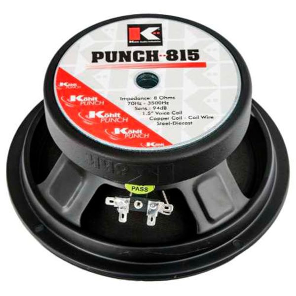 Parlante Kohlt PUNCH815 Acero Cesta 8"  Acero