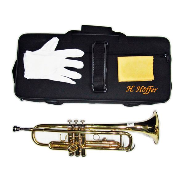 Trompeta Hoffer HTP100 Gold Lacquer Dorada