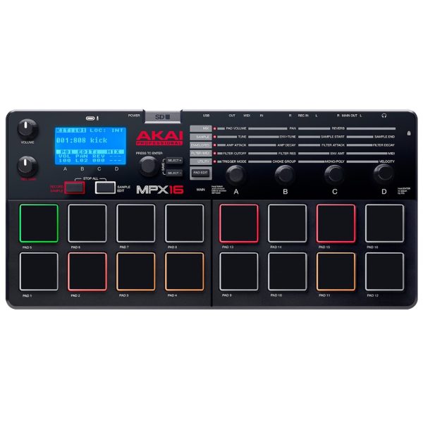 Controlador Akai MPX16 Midi 16Pg