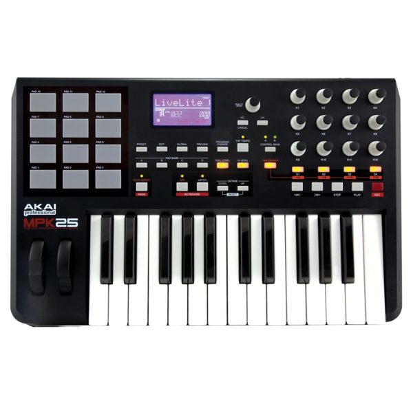 Controlador Akai MPK25 Midi 25Teclas