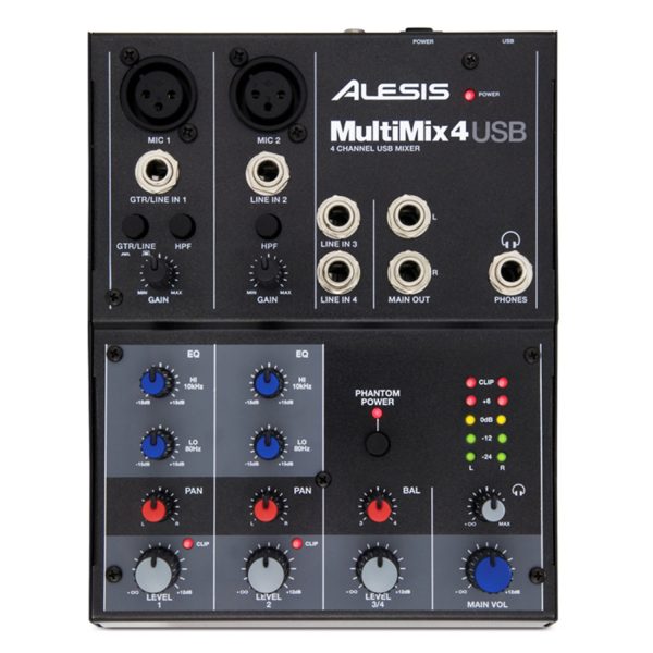 Consola Alesis MULTIMIX4USB Mezclador audio