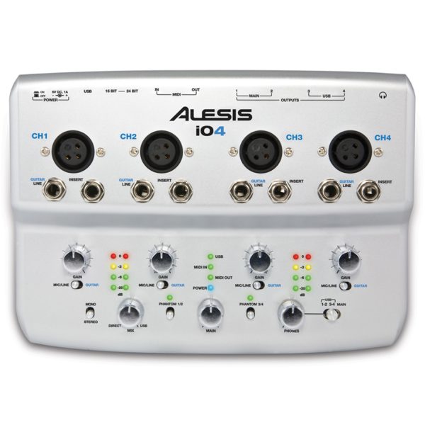 Interfaz Alesis IO4 audio Interface 4Ch