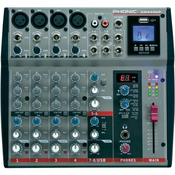 Consola Phonic AM440DP Mezclador audio
