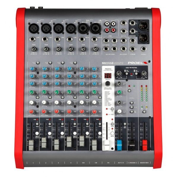 Consola Proel M822USB Mezclador audio