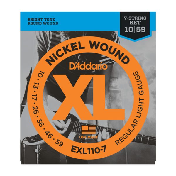 Encordado D'Addario EXL1107 Guitarra electrica 7C