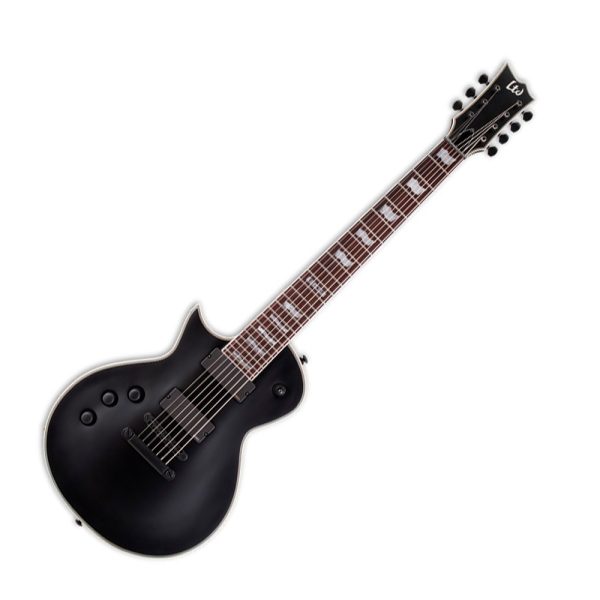 Guitarra Esp EC407BLKSLH electrica 7 cuerdas zurda Negro