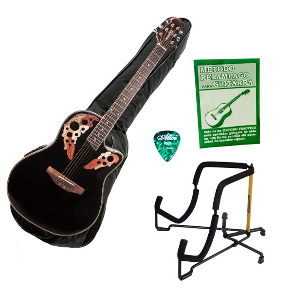 Combo Konige HQ Guitarra Electroacustica Base Hercules