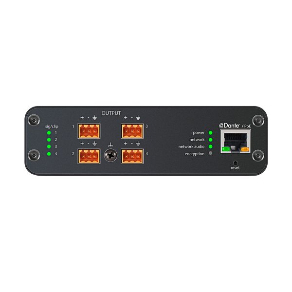 Interfaz Shure ANI4OUT-BLOCK audio red Dante analogo Interface