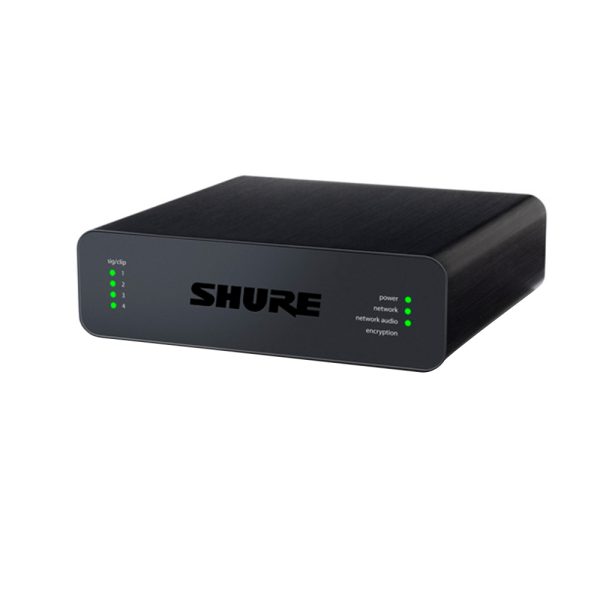 Interfaz Shure ANI4OUT-XLR audio red Dante analogo Interface