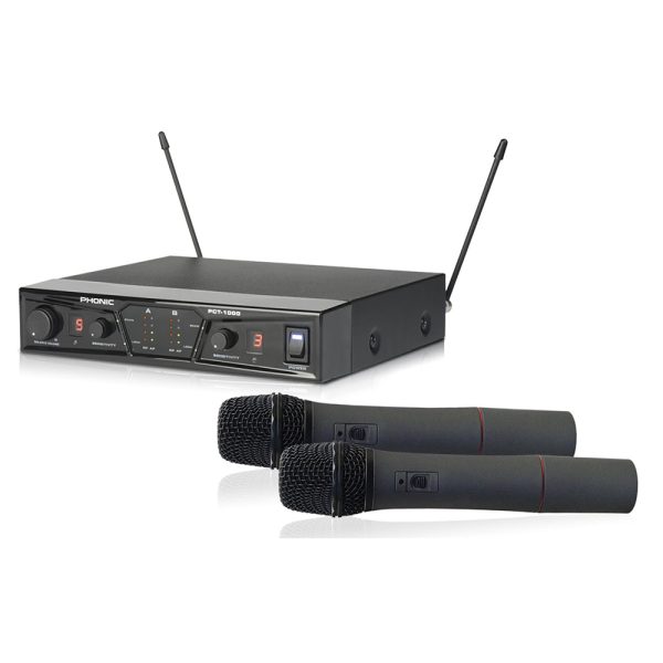 Micrófono Phonic PCT 1000M Inalámbricos mano UHF dos