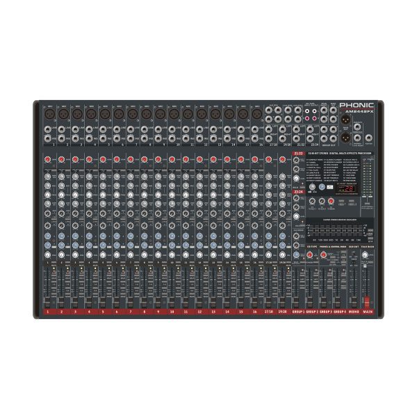 Consola Phonic AM2442FX Mezclador efectos 16Ch
