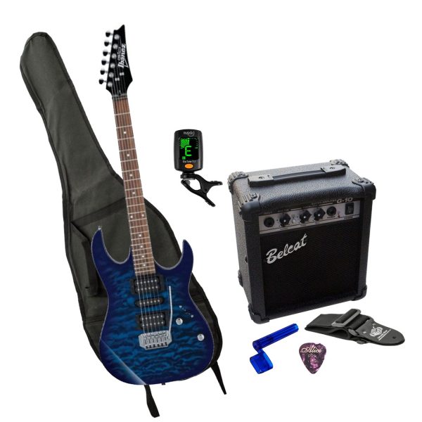 Ibanez GRX70QAL-TBB Guitarra Amplificador + Afinador + Estuche