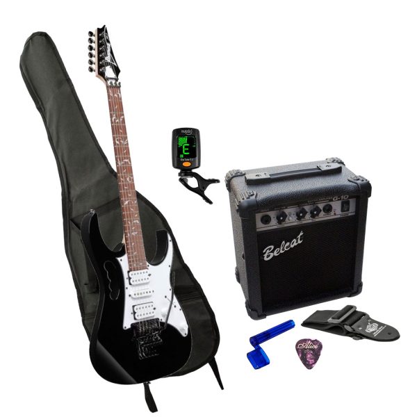 Ibanez JEMJR-BK Guitarra Amplificador + Afinador + Estuche